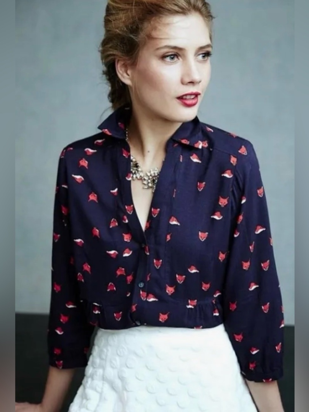 Maeve | Woodlawn Walk Fox Blouse 🦊